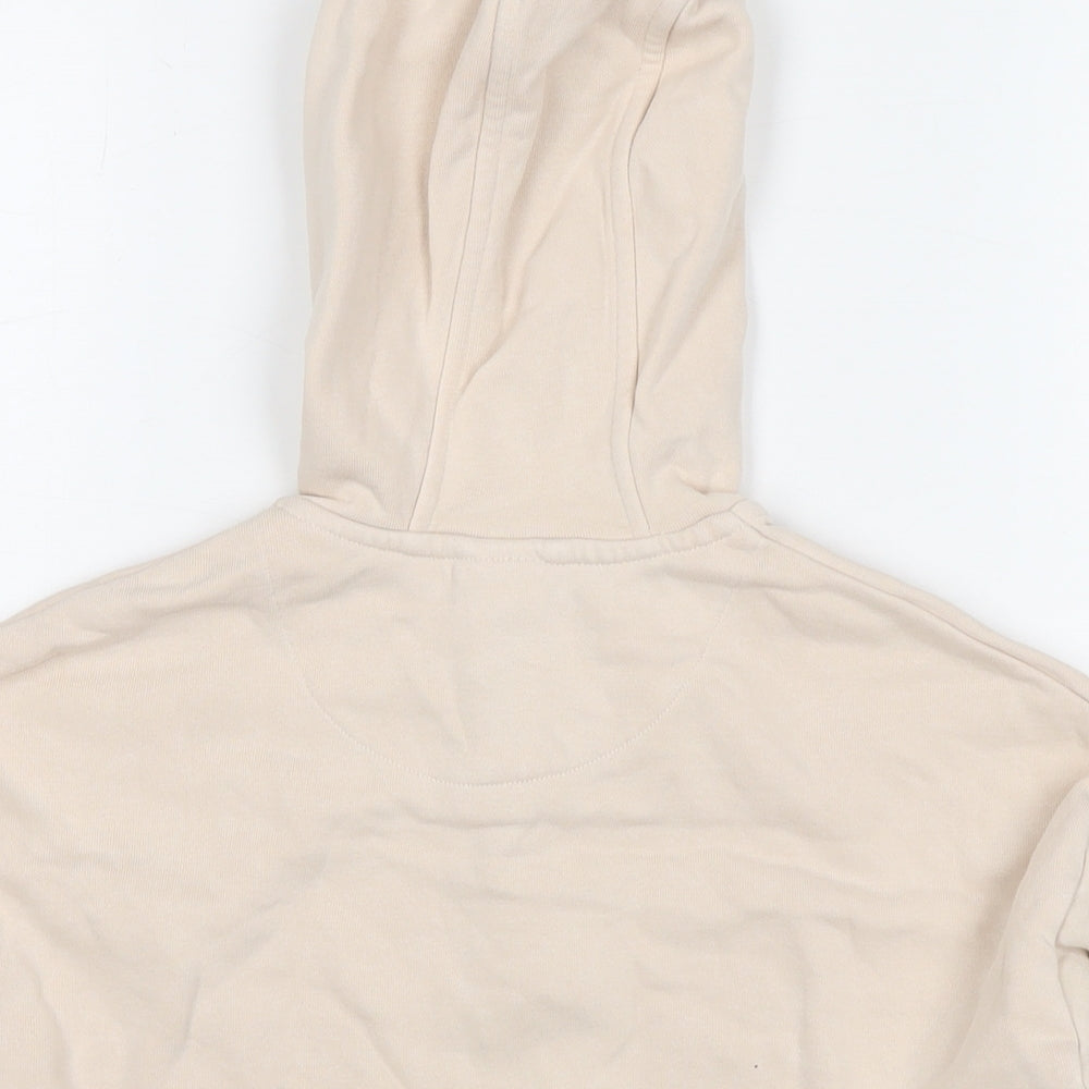 Marks & Spencer Girls Beige Polyester Pullover Hoodie Size 7-8 Years Pullover
