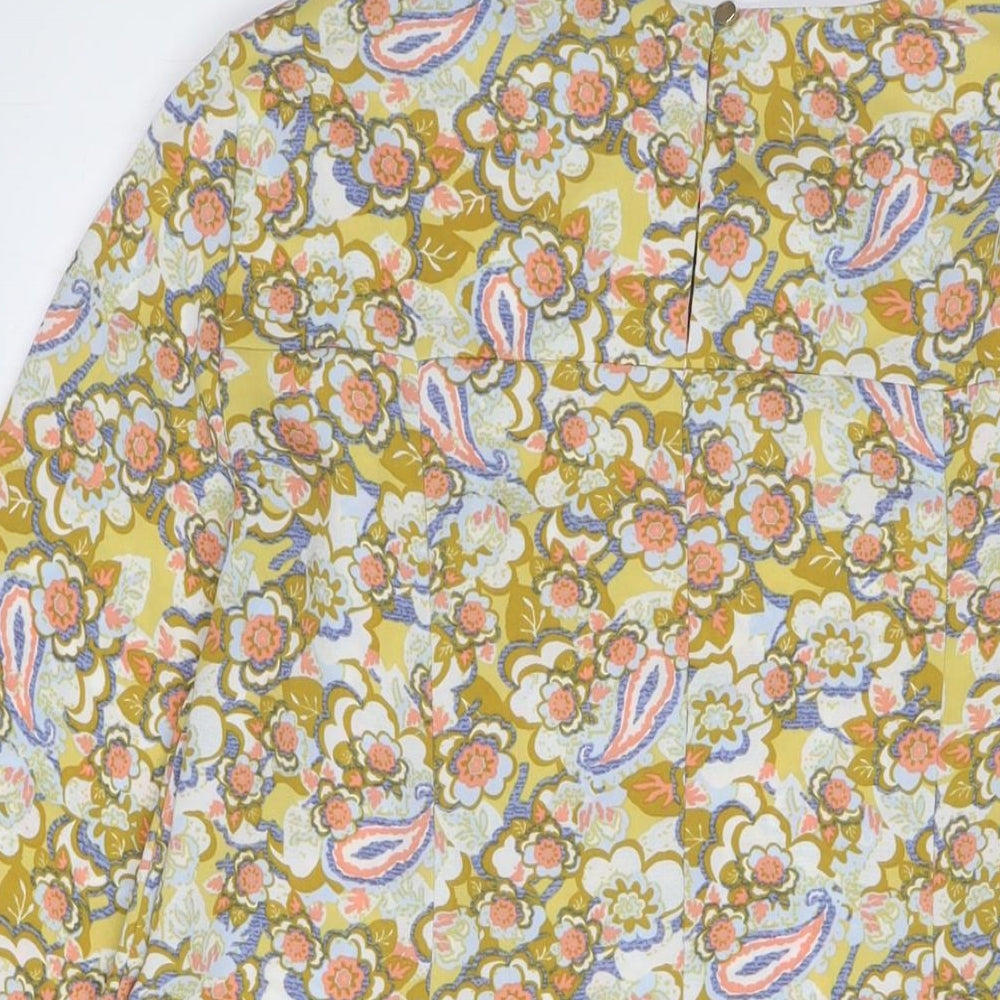 Marks & Spencer Womens Multicoloured Polyester A-Line Size 12 Round Neck - Limited Edition