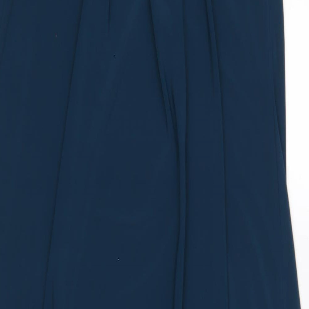 Oasis Womens Blue Polyester Maxi Size M Scoop Neck Pullover
