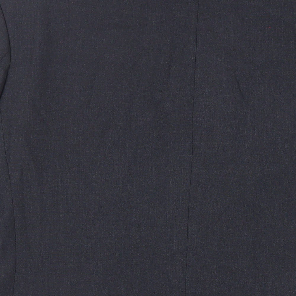 Burton Mens Blue Polyester Jacket Suit Jacket Size 38 Regular