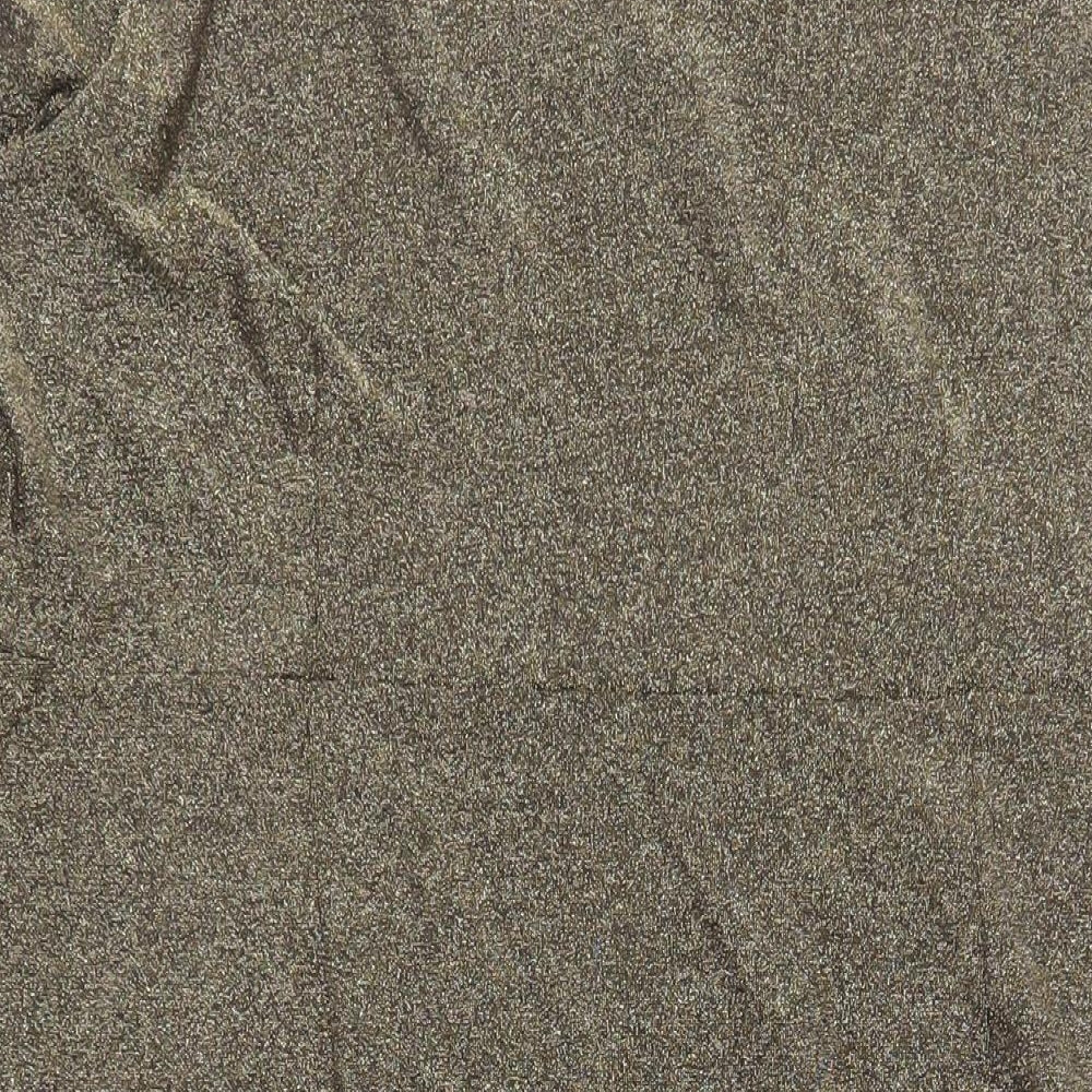 Marks & Spencer Womens Gold Polyamide A-Line Size 20 Round Neck Pullover - Ruched Detail