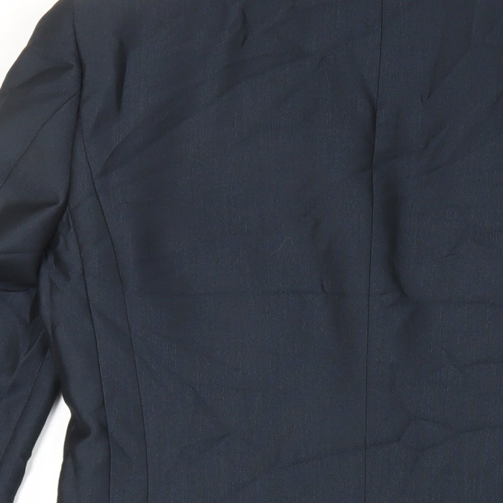OneSixFive Mens Blue Polyester Jacket Suit Jacket Size 34 Regular