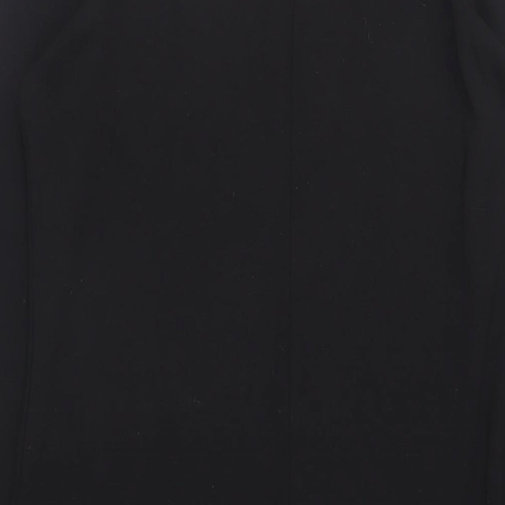 Fransa Womens Black Viscose Sheath Size XL Round Neck Button - Studded