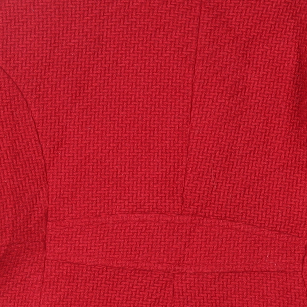 Debenhams Womens Red Jacket Size 14 Button
