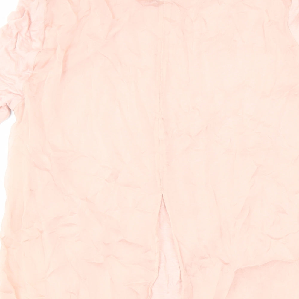 Phase Eight Womens Pink Polyester Blend Tunic Blouse Size 10 Boat Neck - Layered