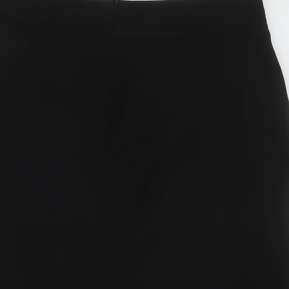 Therapy Womens Black Polyester A-Line Skirt Size 10 Zip