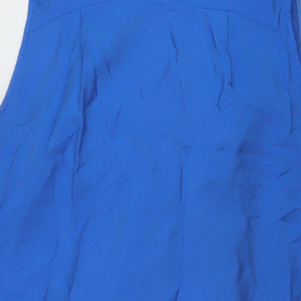 Savida Womens Blue Viscose A-Line Size 16 Scoop Neck Pullover