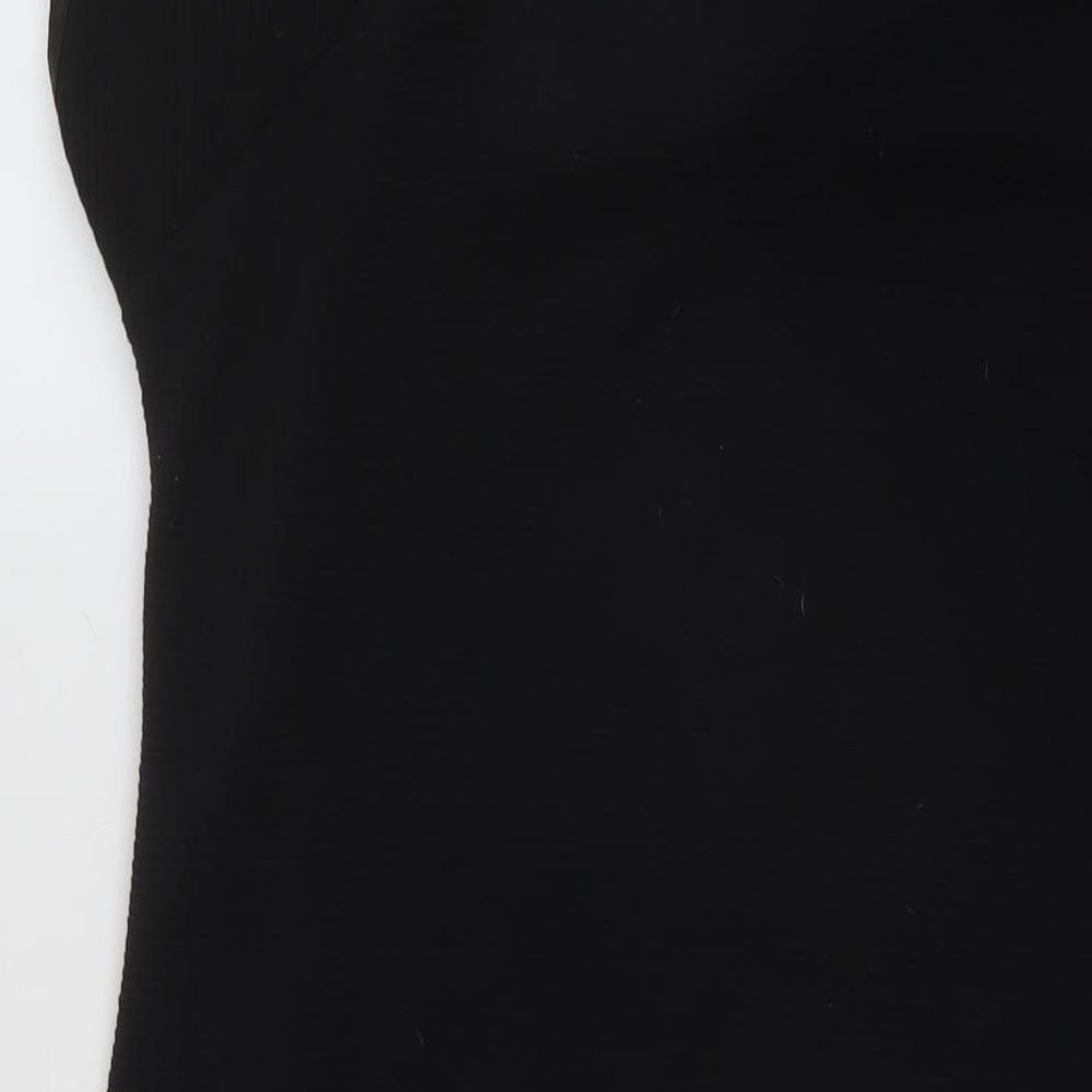 Quiz Womens Black Polyester Mini Size 10 Roll Neck Pullover