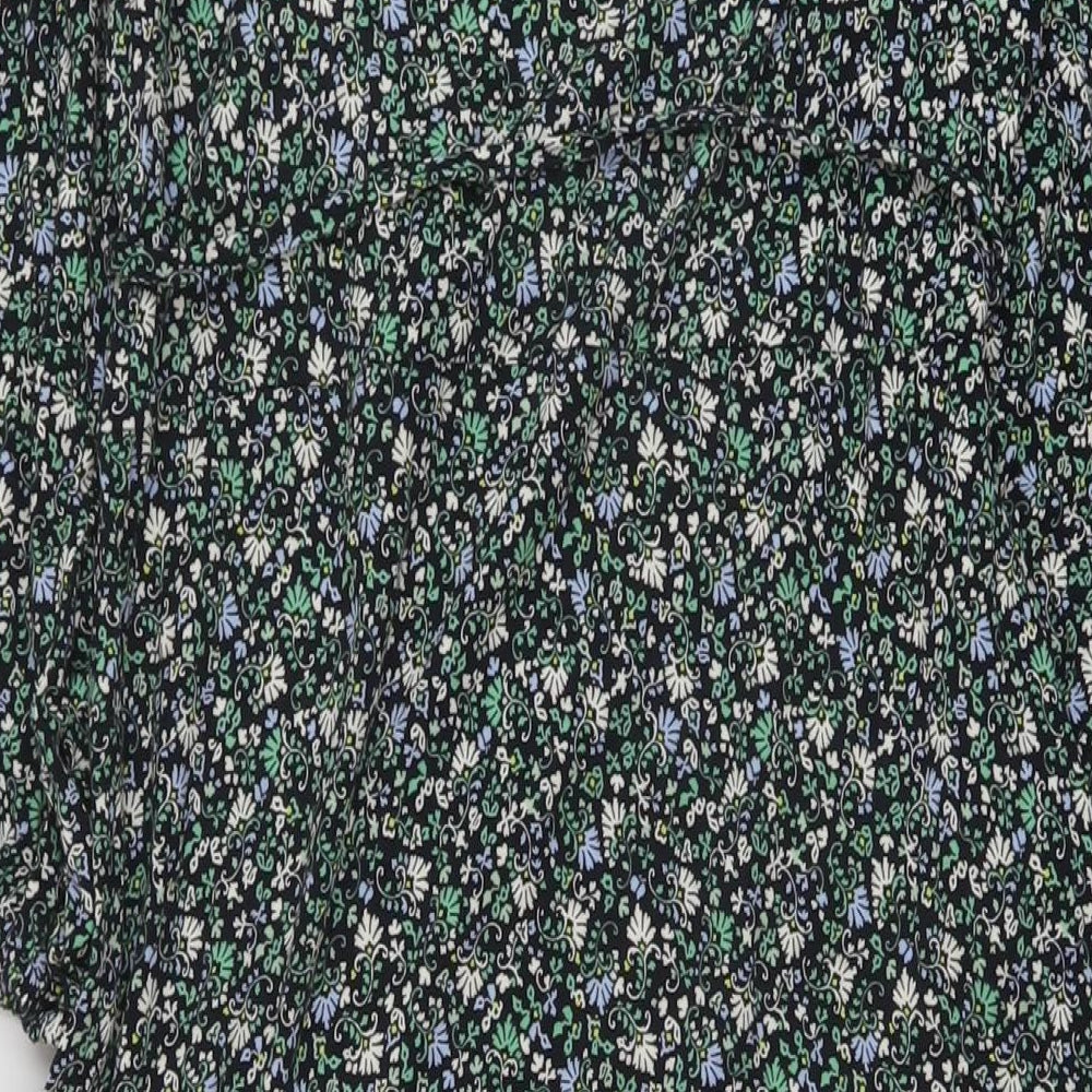 Marks & Spencer Womens Multicoloured Floral Viscose A-Line Size 12 Round Neck Pullover