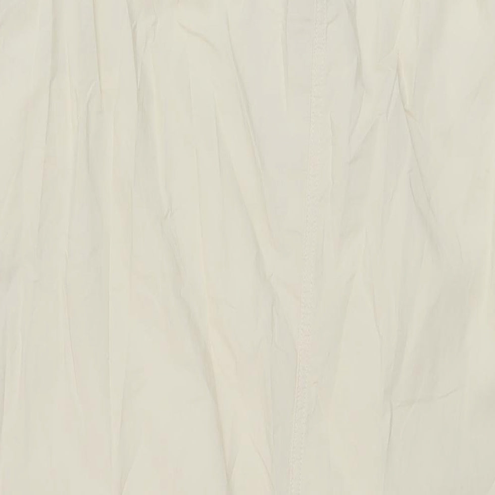 Marks & Spencer Womens Beige Polyester Straight & Pencil Skirt Size 24 Drawstring
