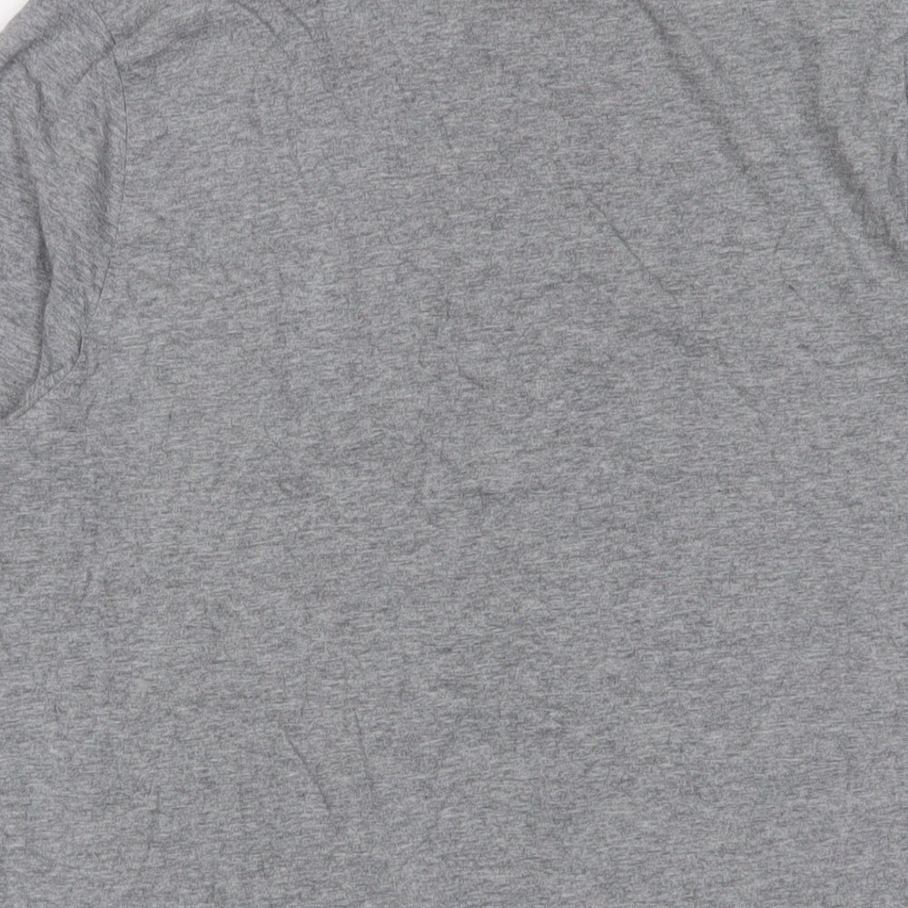 Marks & Spencer Mens Grey Cotton T-Shirt Size M Crew Neck