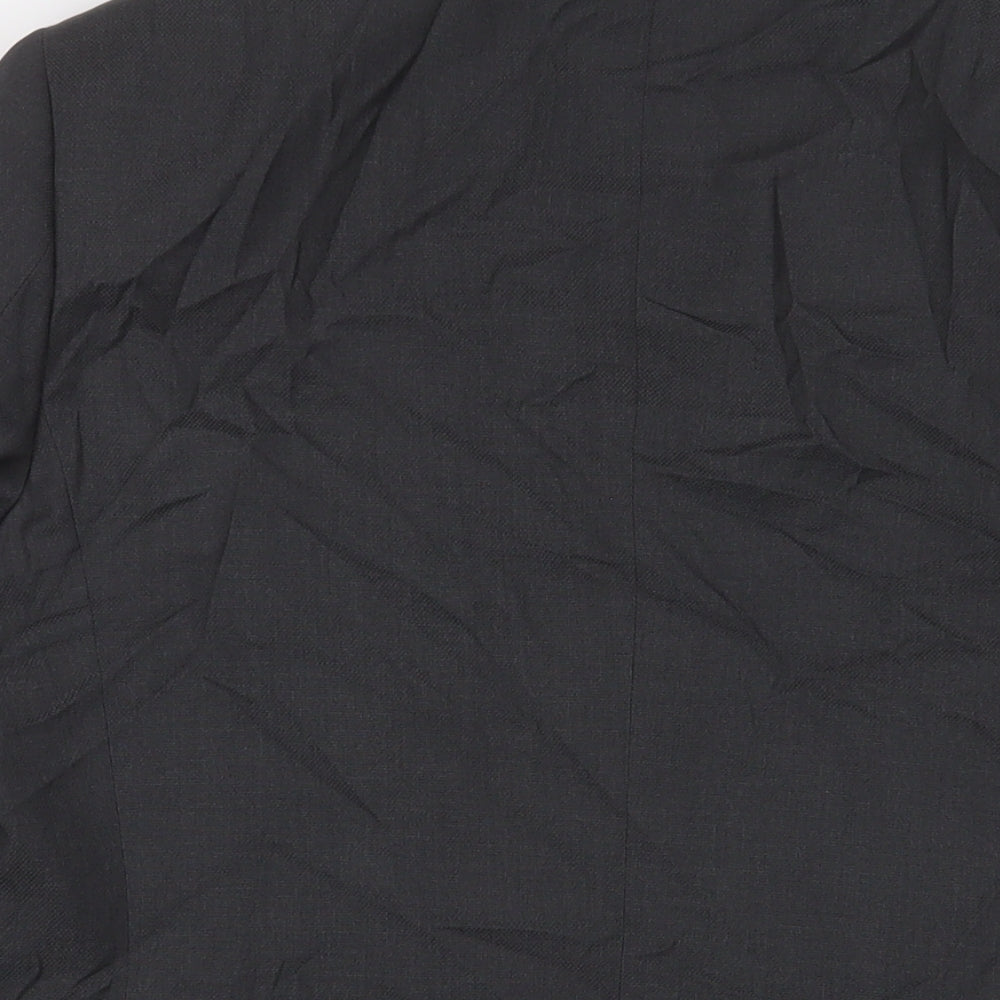 H&M Mens Grey Polyester Jacket Suit Jacket Size 40 Regular