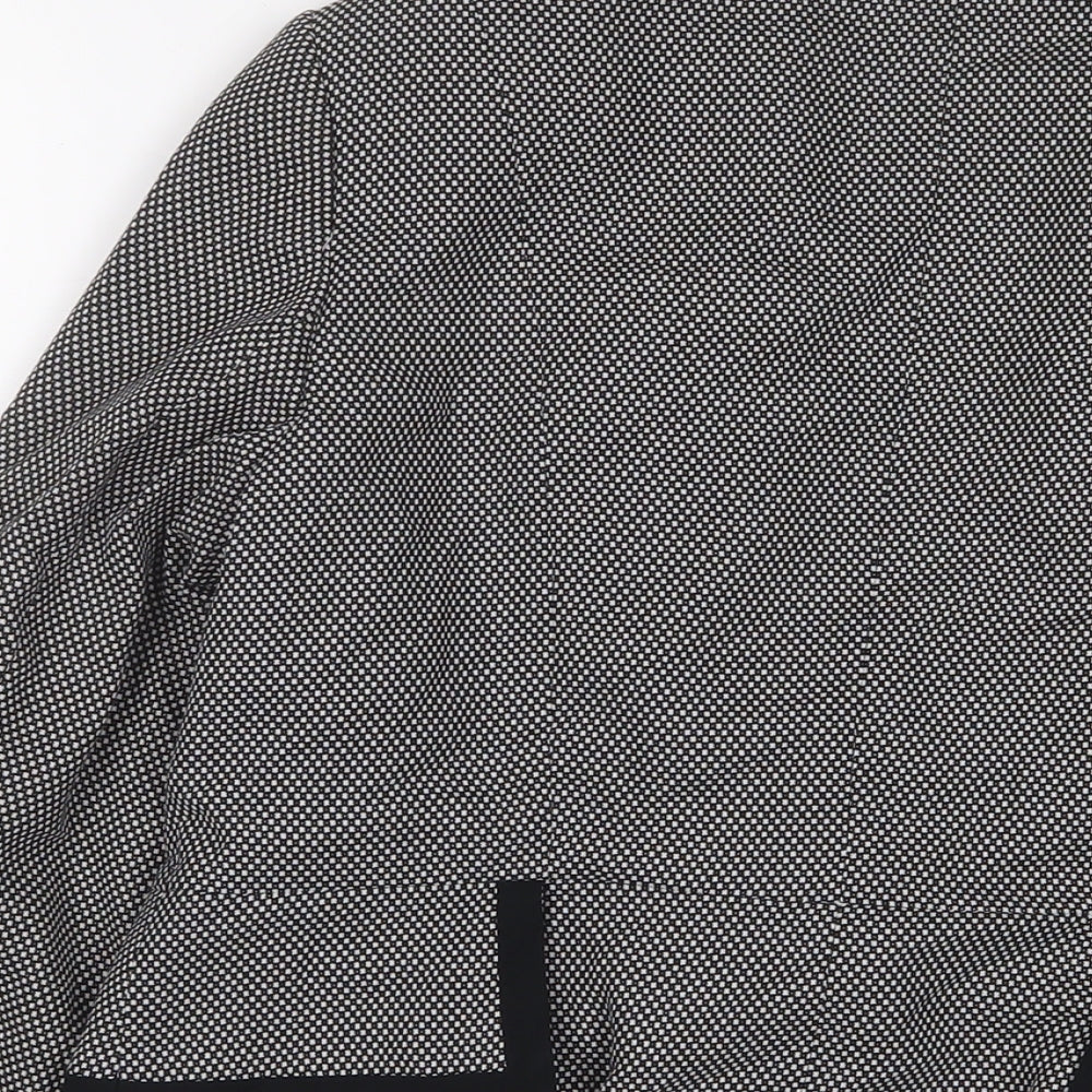Marks & Spencer Womens Grey Jacket Blazer Size 14 Button