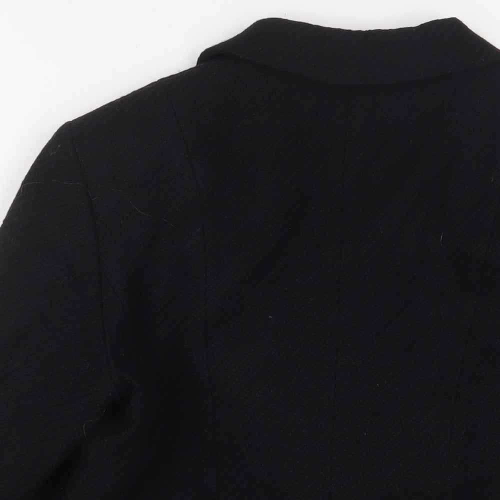 Marks & Spencer Womens Black Jacket Blazer Size 14 Button