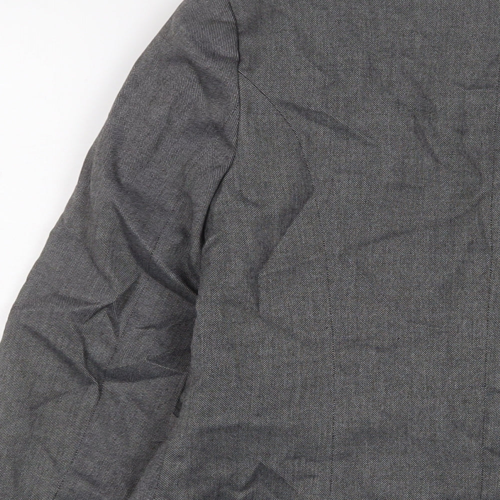 Warehouse Womens Grey Jacket Blazer Size 10 Button