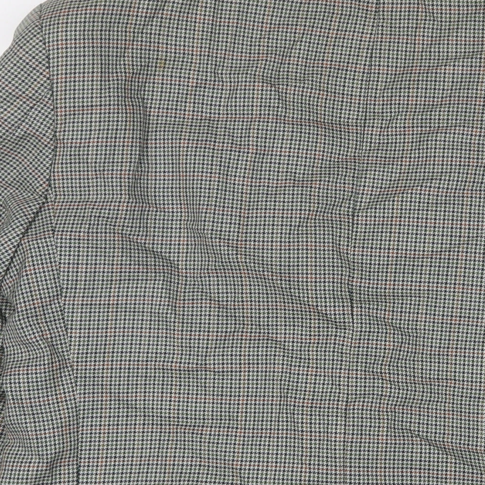 Marks & Spencer Mens Green Plaid Wool Jacket Suit Jacket Size 38 Regular