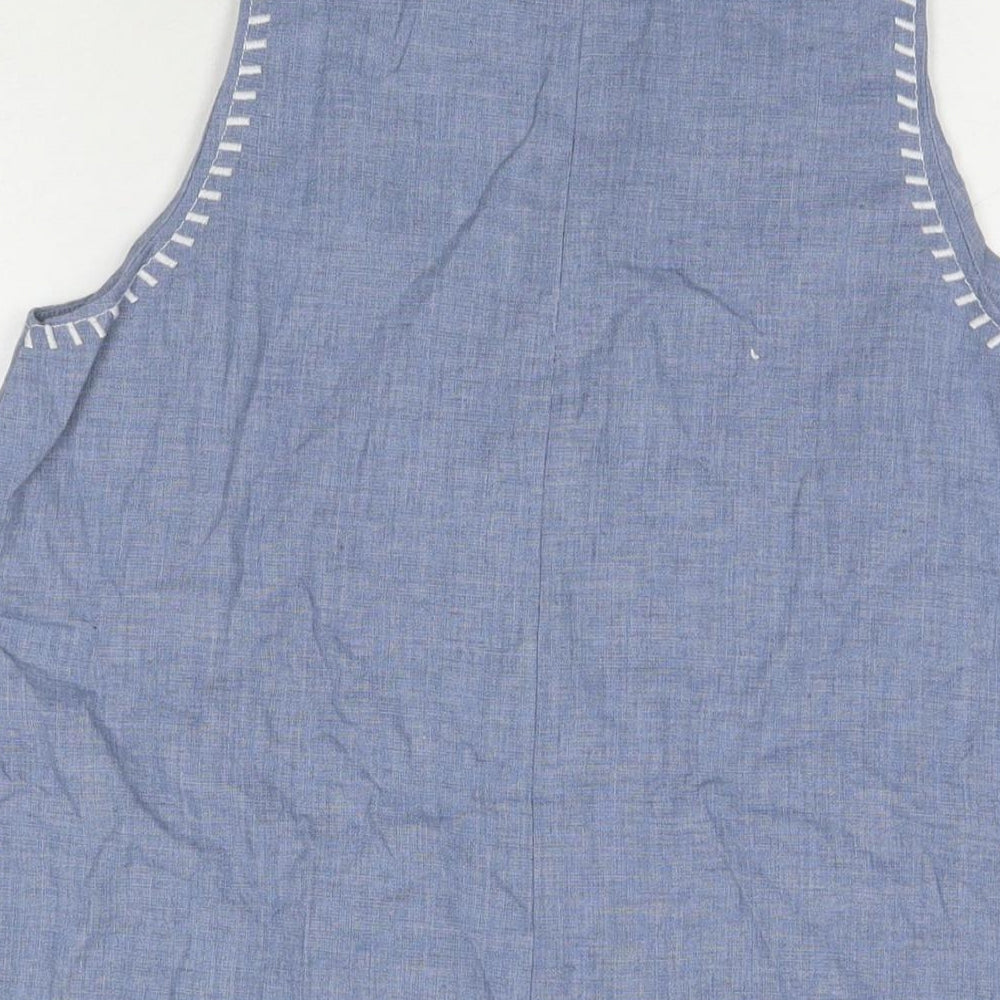 Zara Womens Blue Viscose A-Line Size XS Round Neck Pullover