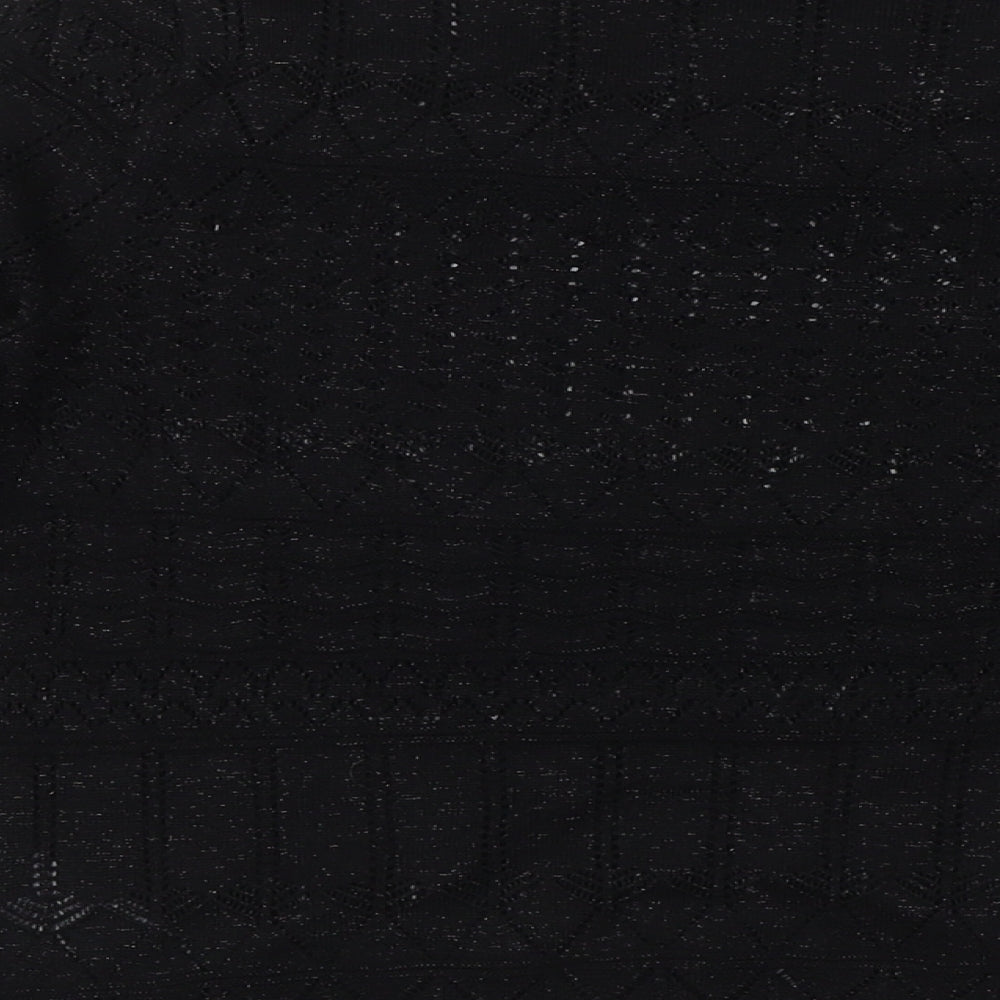 Marks & Spencer Womens Black Crew Neck Viscose Pullover Jumper Size M