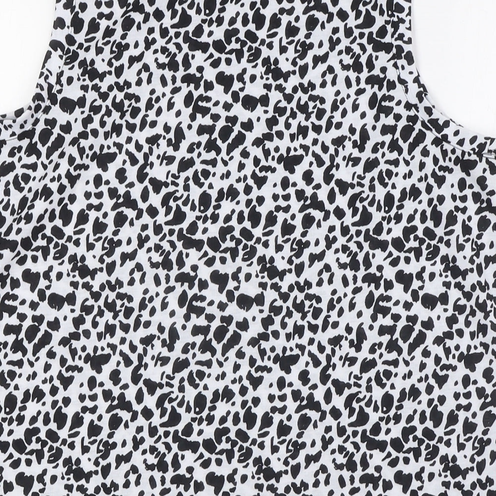 Marks & Spencer Womens White Polyester Basic Button-Up Size 10 Round Neck