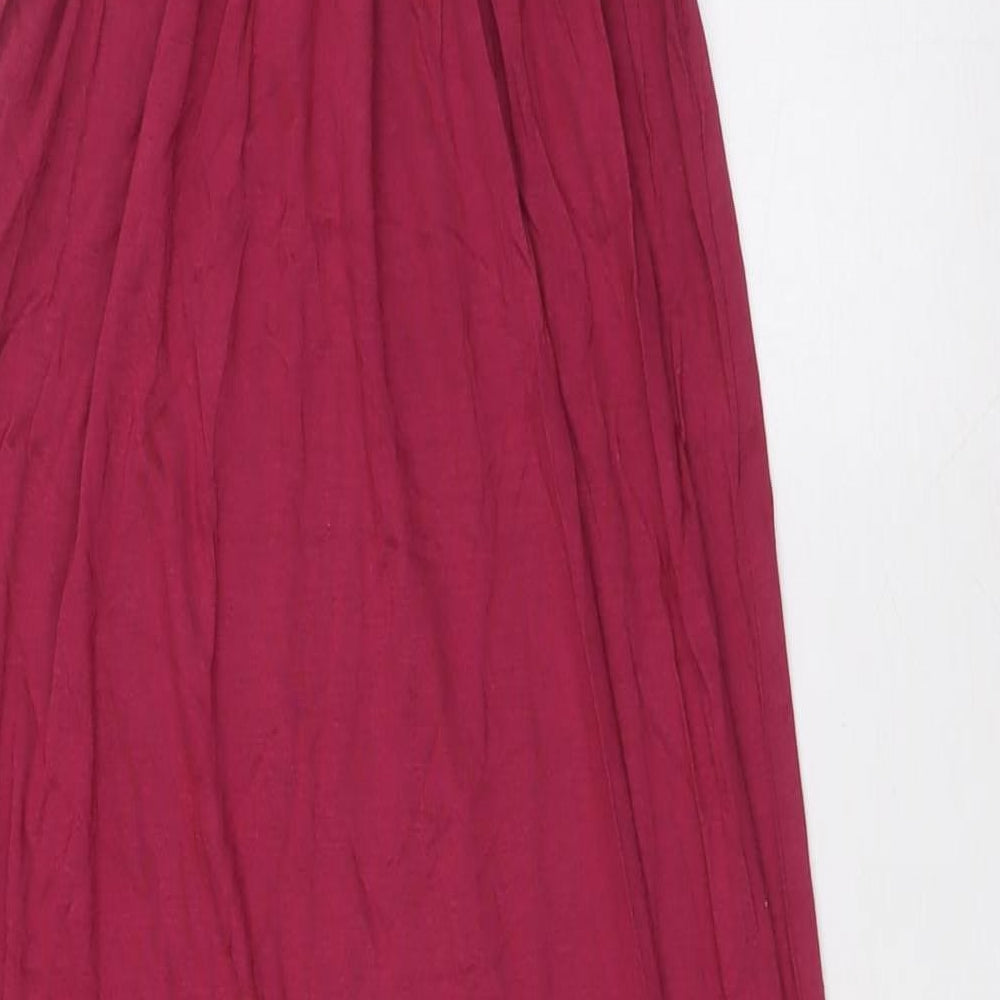 Divided by H&M Womens Red Viscose A-Line Size S Scoop Neck