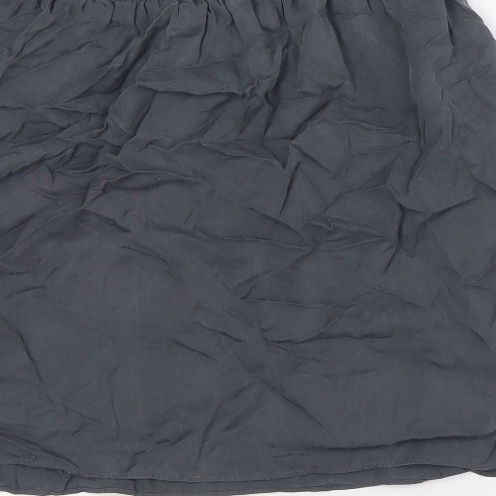 Kookai Womens Grey Lyocell A-Line Skirt Size 10 Zip