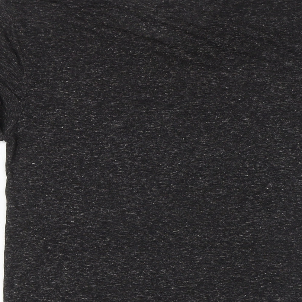 Divided by H&M Mens Grey Polyester T-Shirt Size S Round Neck - Flecked