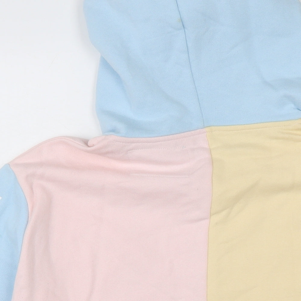 ASOS Womens Multicoloured Colourblock Cotton Pullover Sweatshirt Size 10