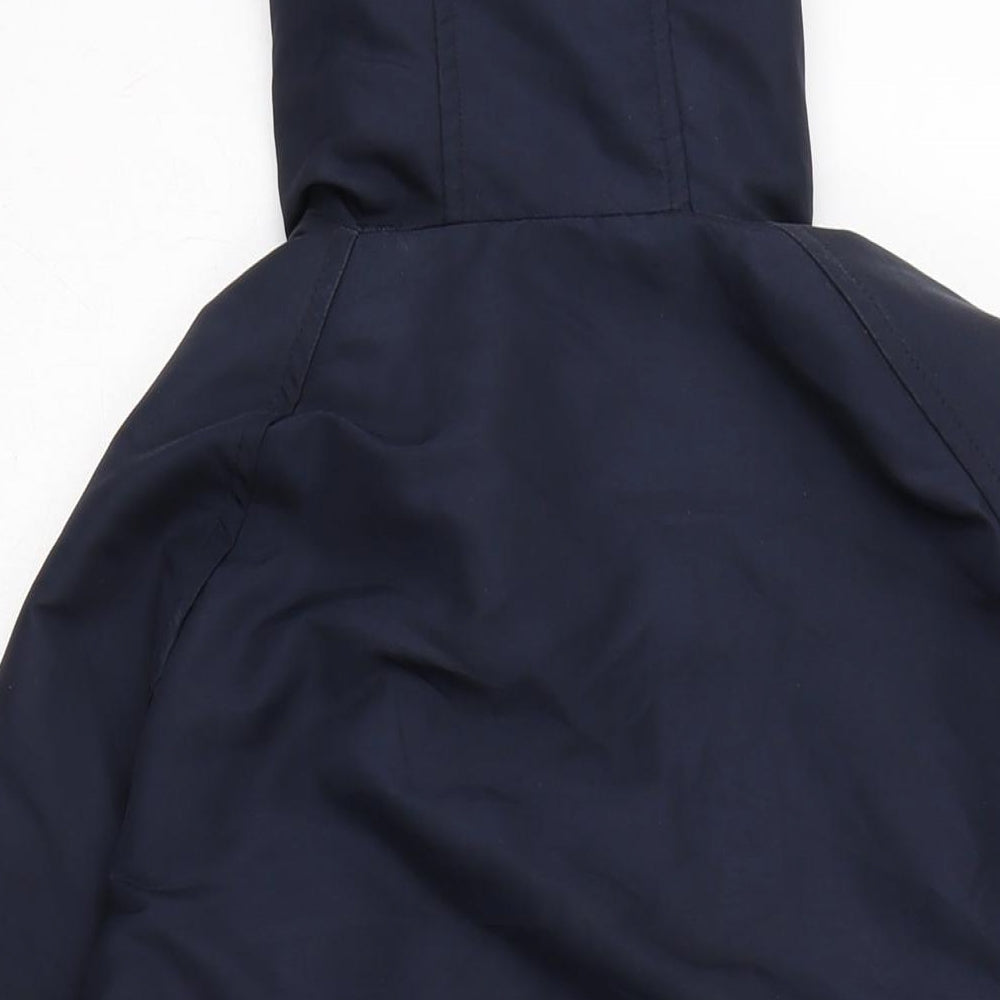 Topman Mens Blue Anorak Coat Size XS Zip