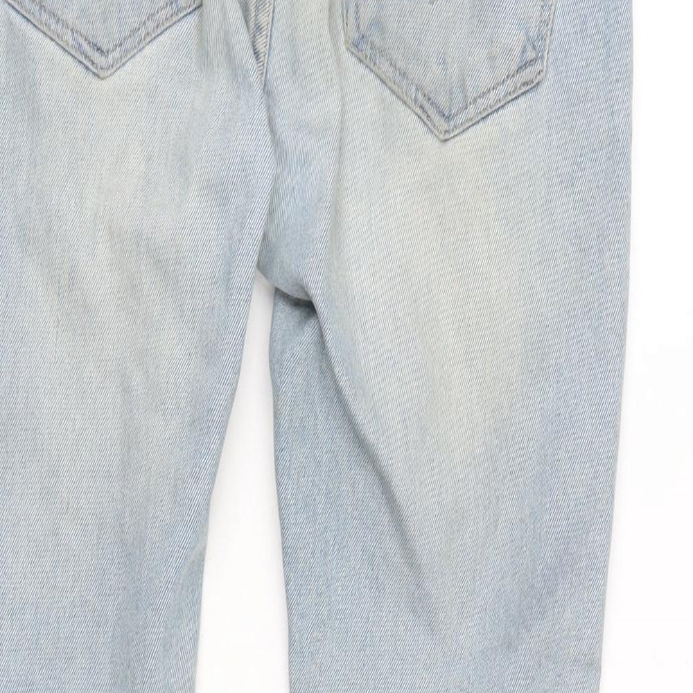 Next Mens Blue Cotton Skinny Jeans Size 28 in L28 in Regular Button