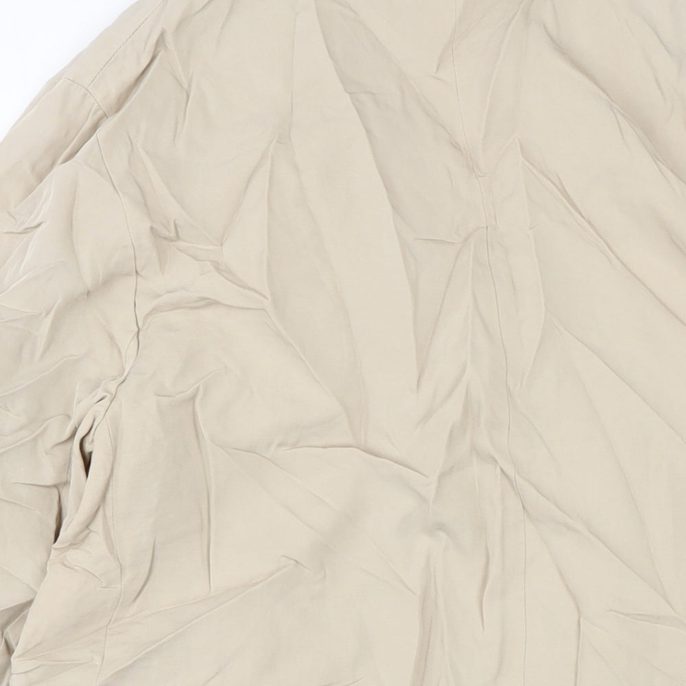 Zara Womens Beige Jacket Size L Button