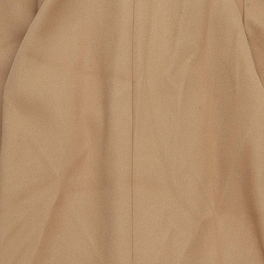 River Island Womens Brown Overcoat Coat Size 12 Snap