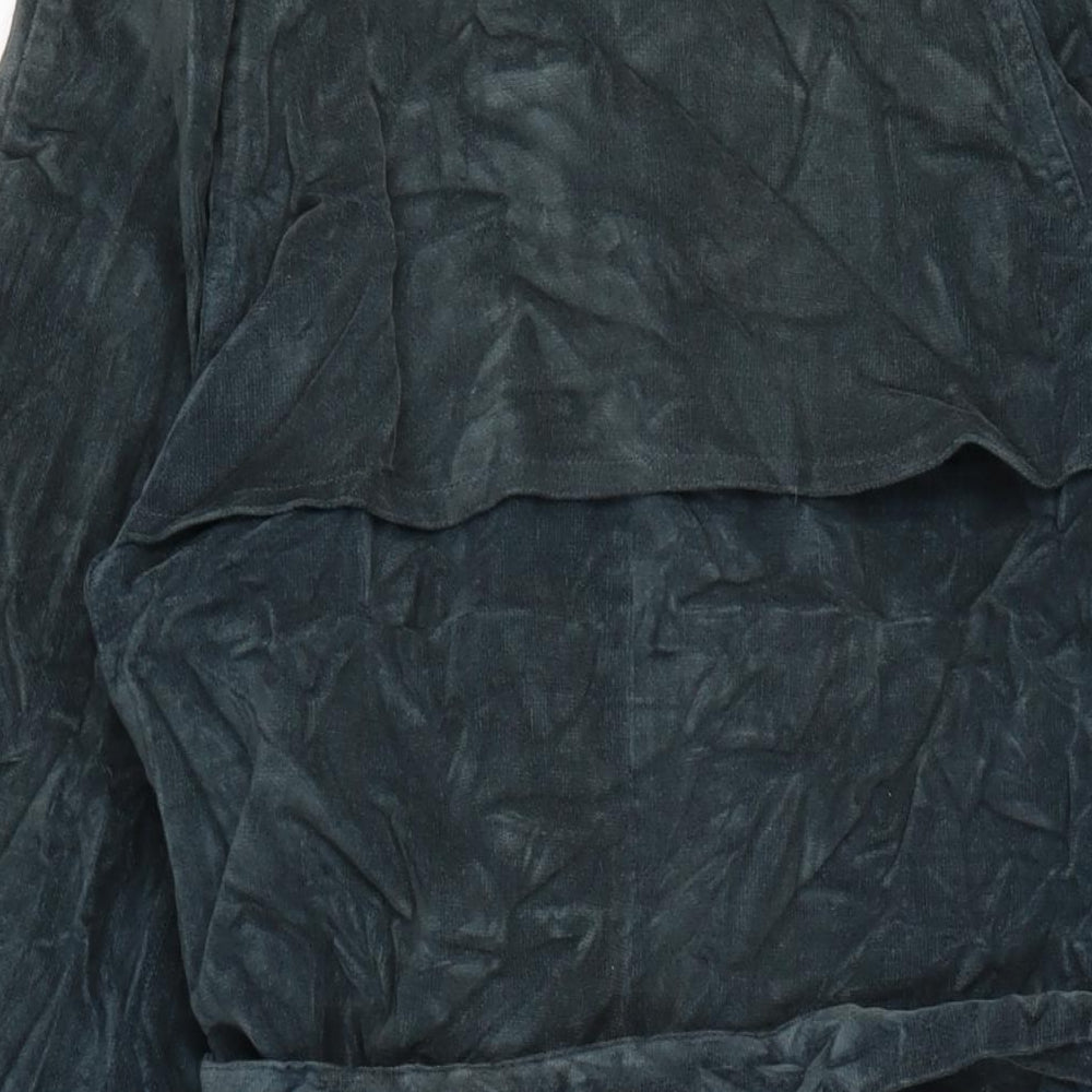 BLUNAUTA Womens Blue Trench Coat Coat Size L Button