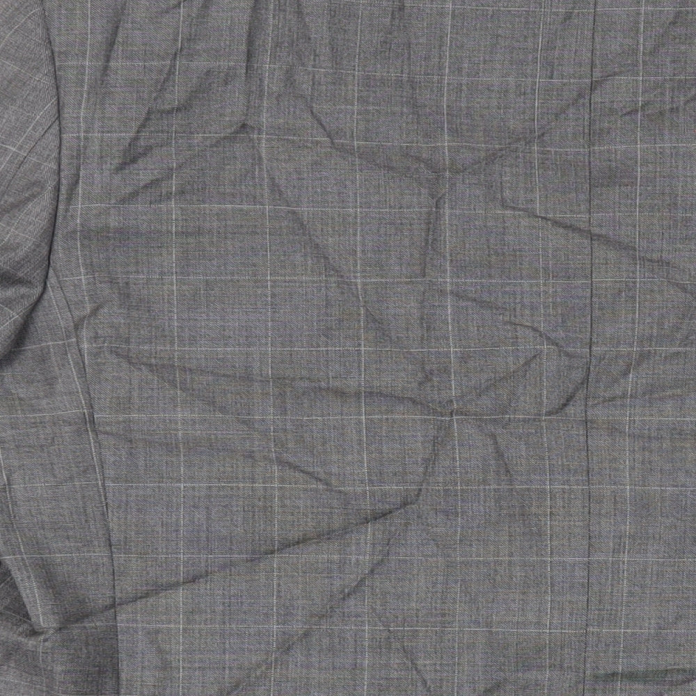 Marks & Spencer Mens Grey Check Wool Jacket Suit Jacket Size 44 Regular