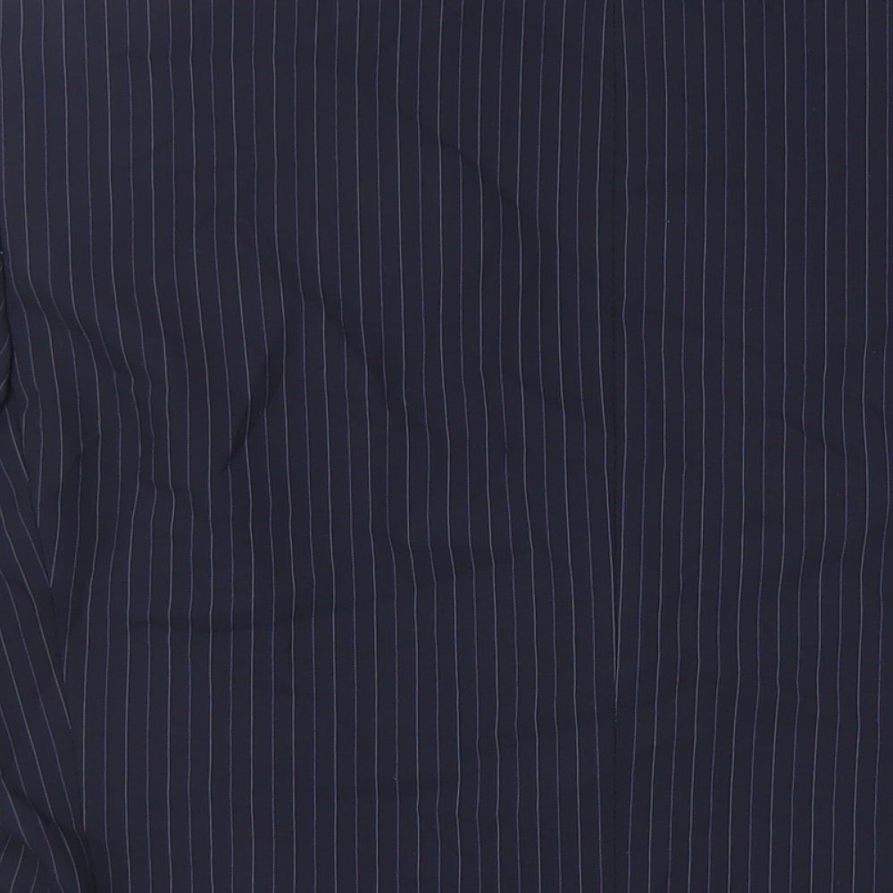 Marks & Spencer Mens Blue Striped Wool Jacket Suit Jacket Size 40 Regular