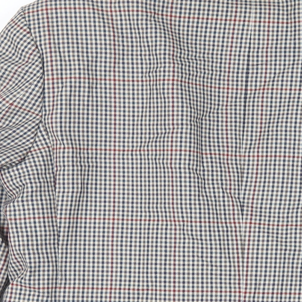 Skopes Mens Beige Check Polyester Jacket Blazer Size 42 Regular