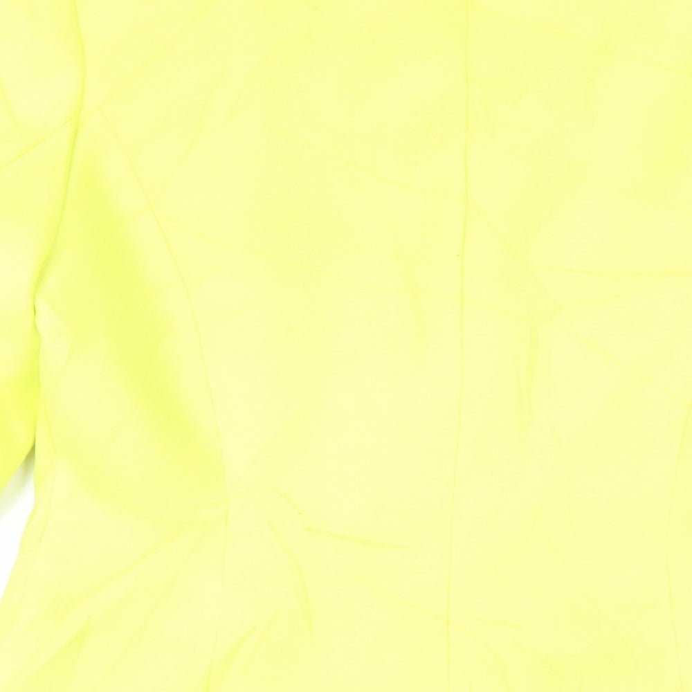 Marks & Spencer Womens Yellow Overcoat Coat Size 10 Button