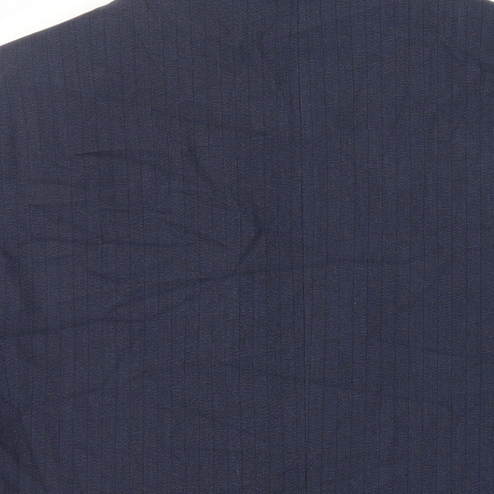 Marks & Spencer Mens Blue Striped Polyester Jacket Suit Jacket Size 40 Regular
