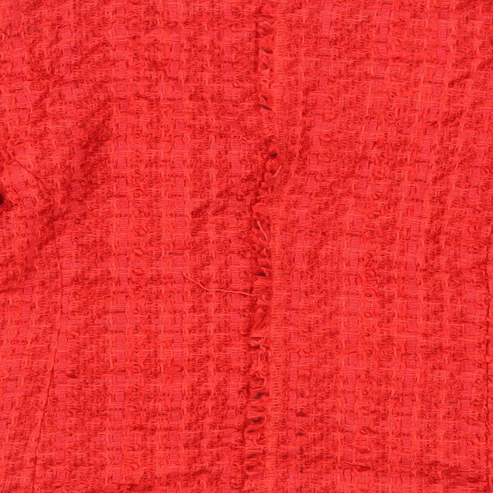 NEXT Womens Red Jacket Blazer Size 6 - Open