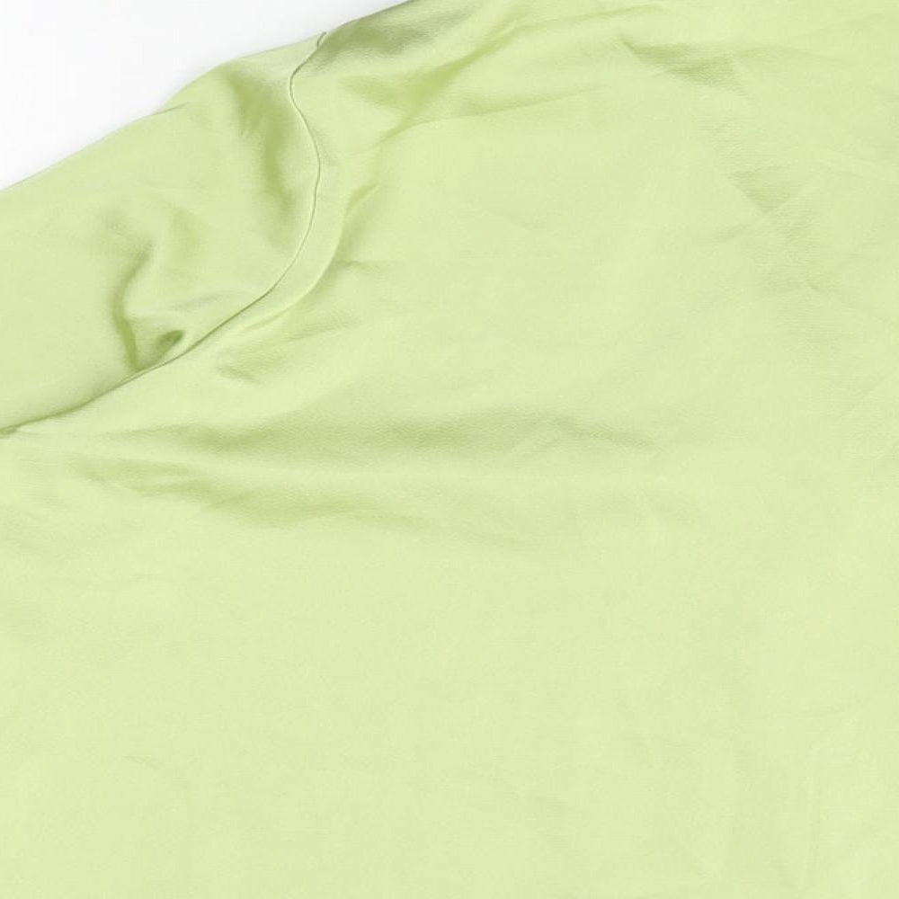 Fashion Union Womens Green Polyester Basic Button-Up Size 8 Collared