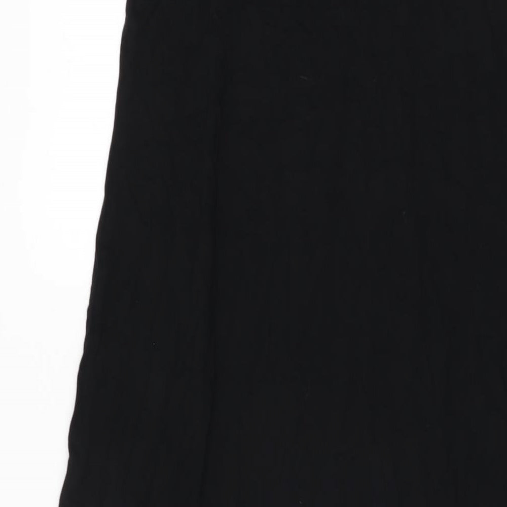 Marks & Spencer Womens Black Viscose Shift Size 8 Round Neck Pullover
