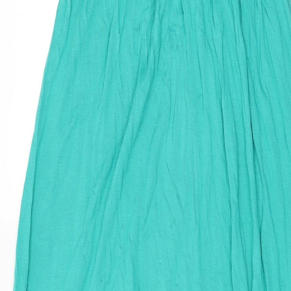 Fashion Union Womens Green Polyester Maxi Size 8 One Shoulder Pullover