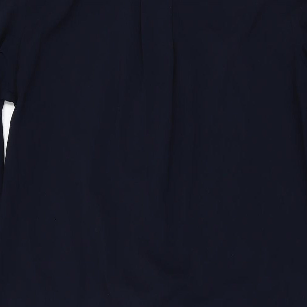 Warehouse Womens Blue Polyester Shift Size 8 Collared Button