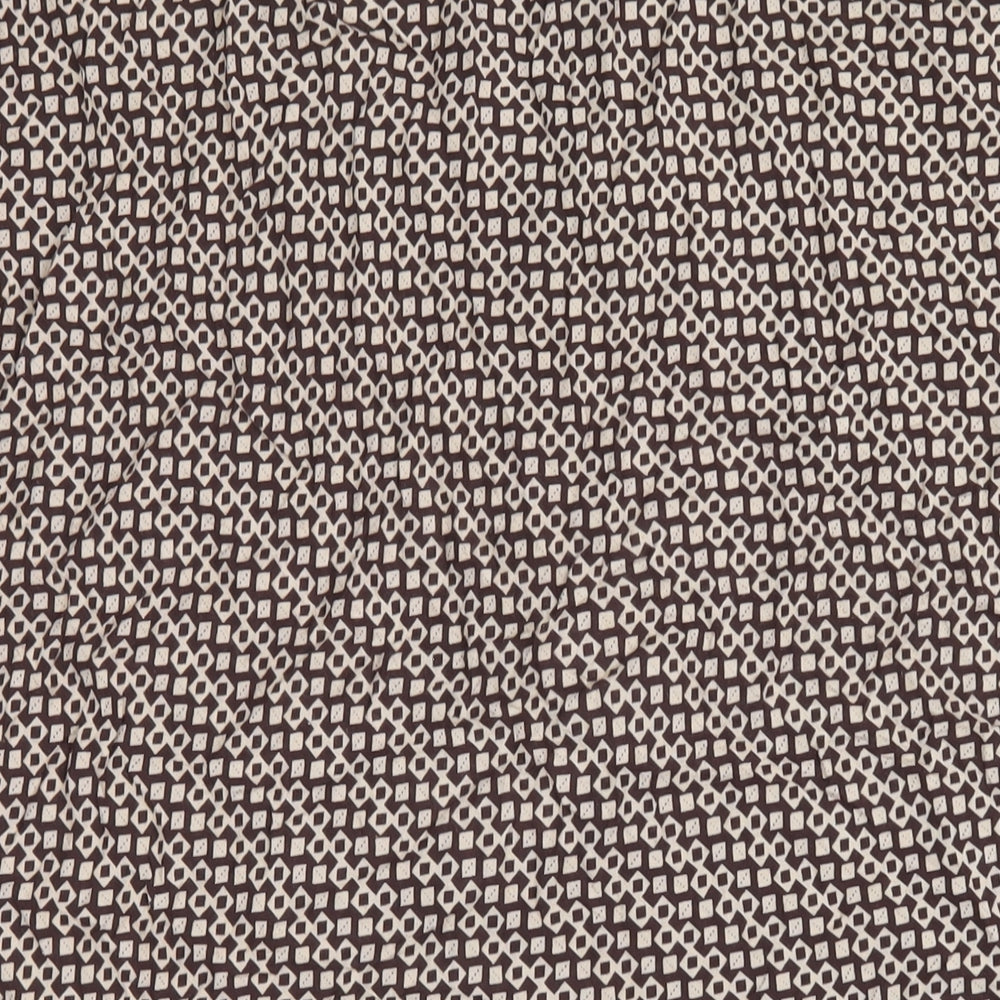 essence Womens Brown Geometric Viscose A-Line Skirt Size 28