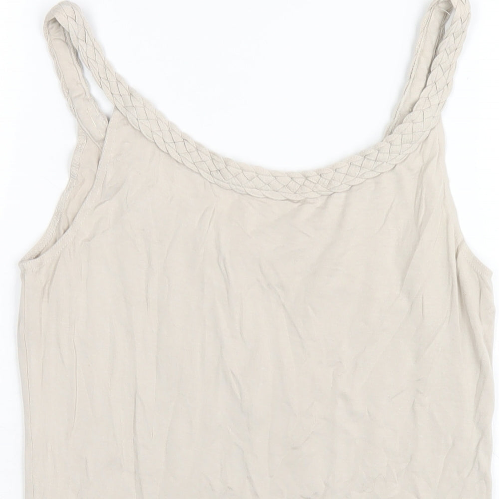 Together Womens Beige Viscose Camisole T-Shirt Size 14 Scoop Neck
