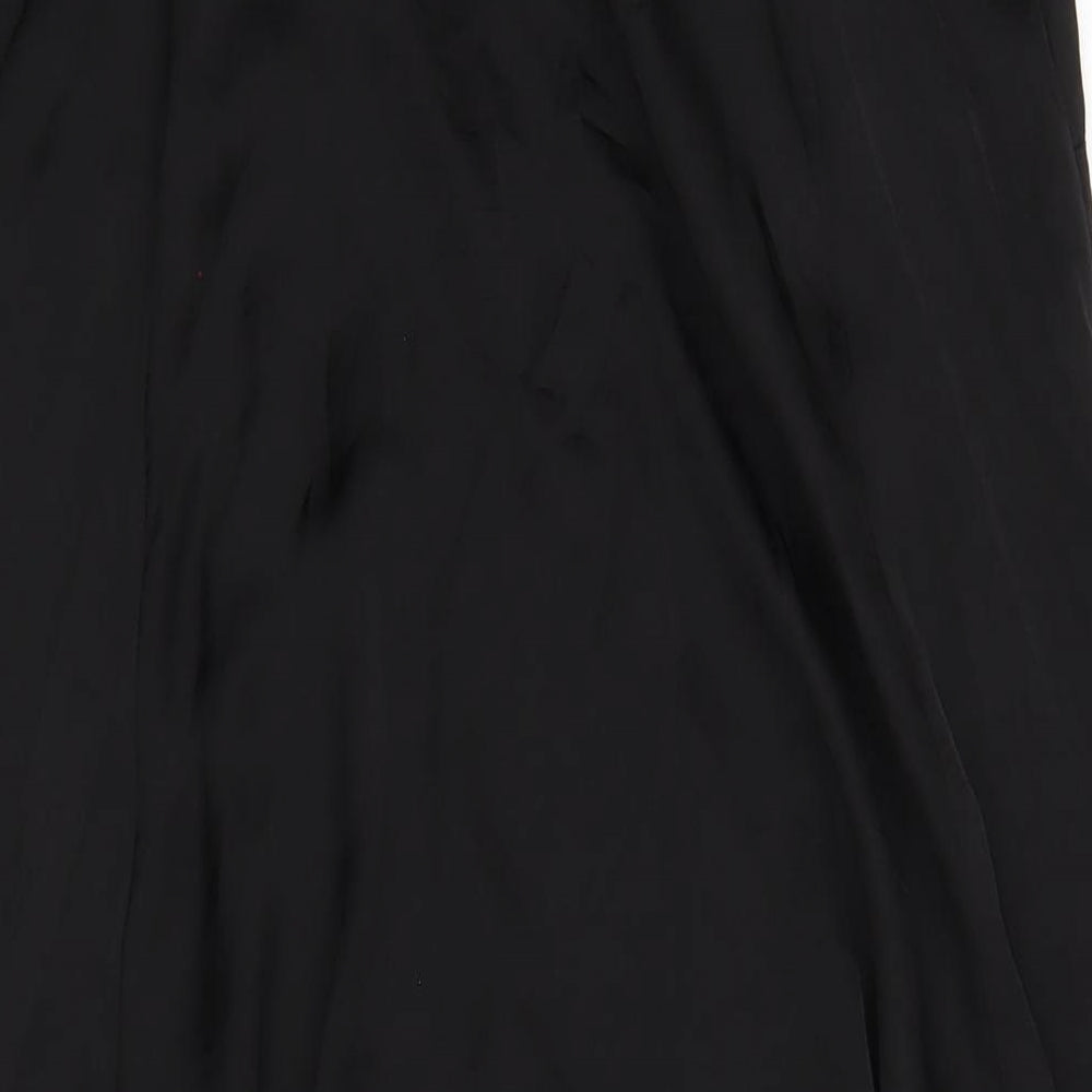 ASOS Womens Black Polyester A-Line Size 8 V-Neck Pullover