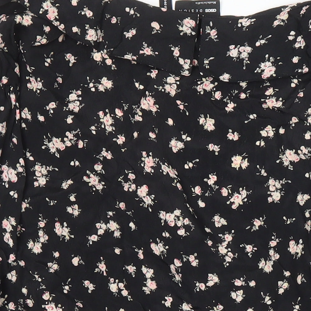 ASOS Womens Multicoloured Floral Viscose Tunic Blouse Size 18 Collared