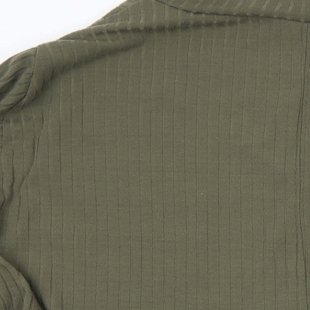 Limited Collection Womens Green Polyester A-Line Size 26 Round Neck