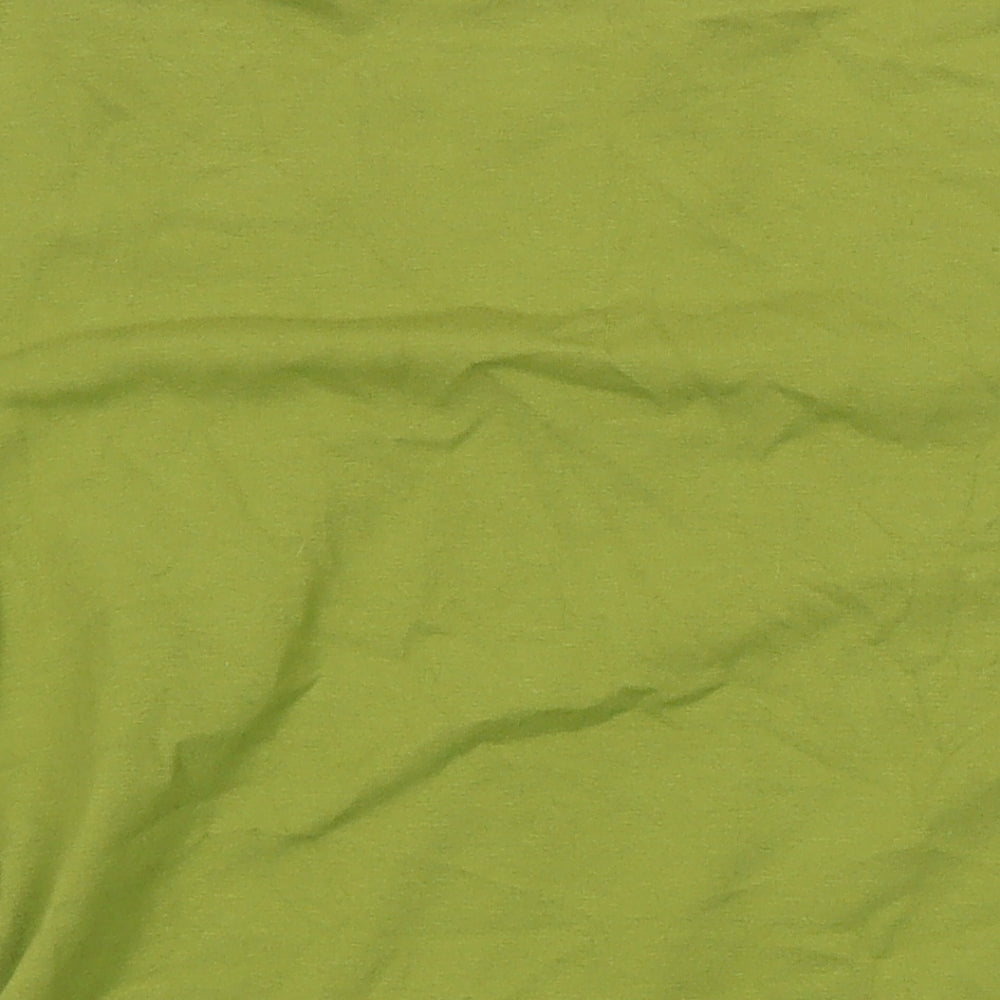 Sarah Guthrie Womens Green Polyester Blend Basic T-Shirt Size S Scoop Neck