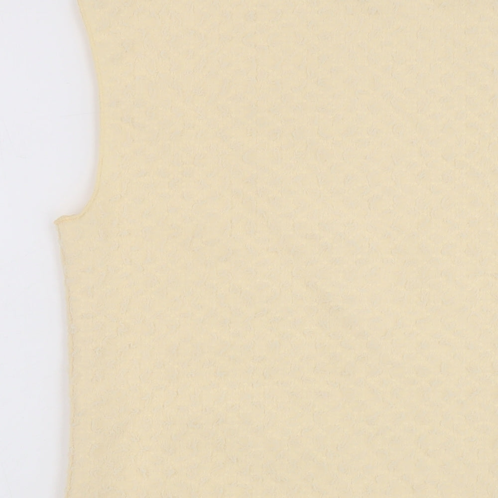 Marks & Spencer Womens Beige Polyester Basic Tank Size 12 Mock Neck