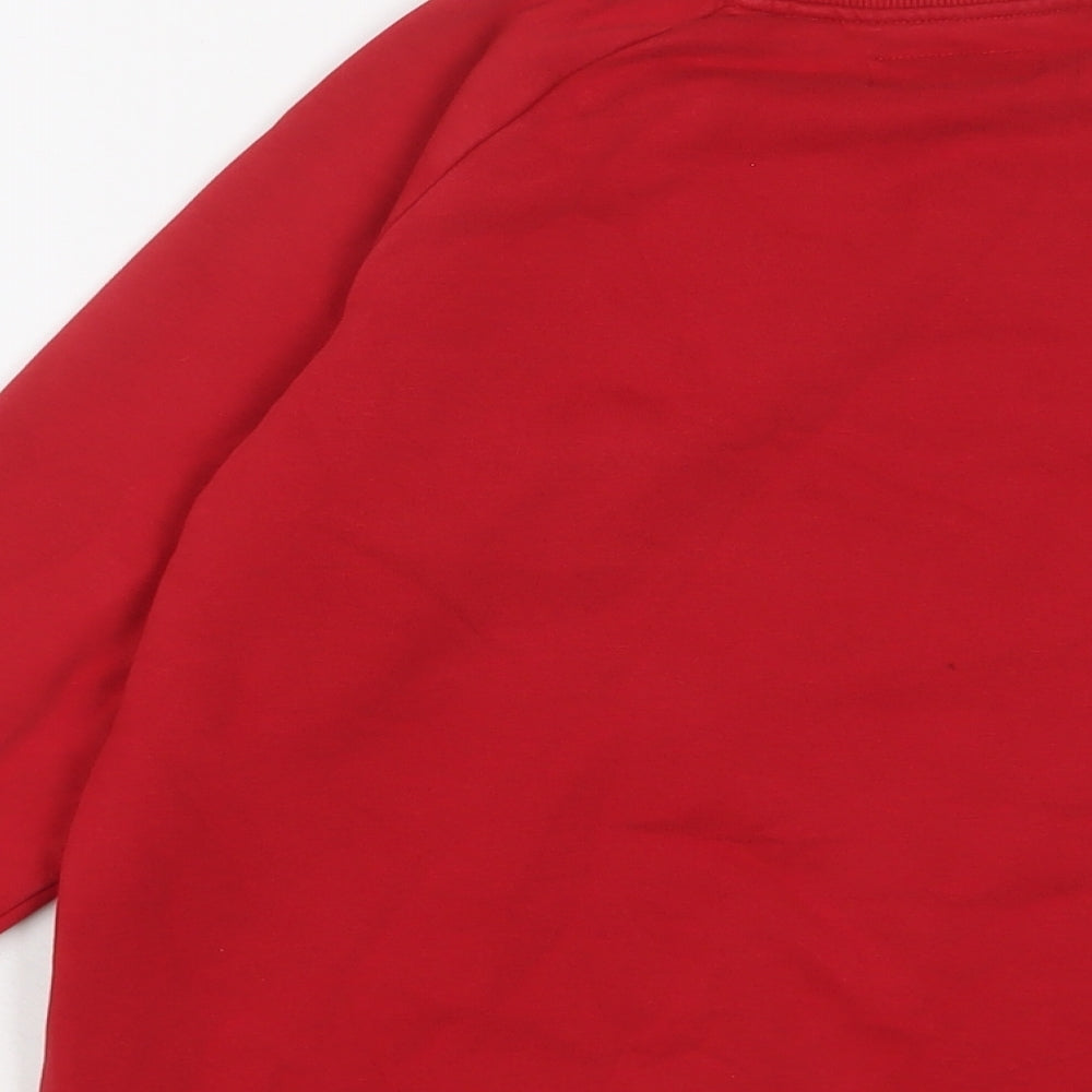Next Boys Red Cotton Pullover Sweatshirt Size 12 Years Pullover